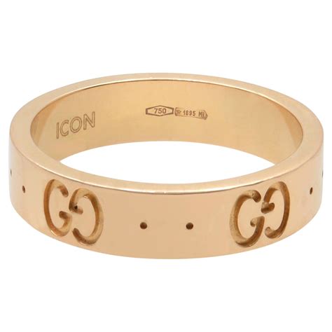 gucci ring gold womens|gucci gold textured icon ring.